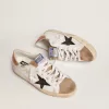 Super-Star für Damen mit schwarzem Glitzerstern und rosa Fersenlasche Super-Star für Damen mit schwarzem Glitzerstern und rosa Fersenlasche