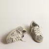 Super-Star Junior in Glitzeroptik mit Stern aus Wildleder und goldener Fersenlasche