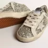Super-Star Junior in Glitzeroptik mit Stern aus Wildleder und goldener Fersenlasche