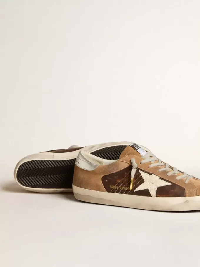 Super-Star LTD aus braunem Leder und tabakfarbenem Wildleder mit weißem Stern