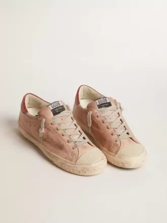 Super-Star LTD aus rosa Nubukleder mit perforiertem Stern und Lederlasche an der Ferse