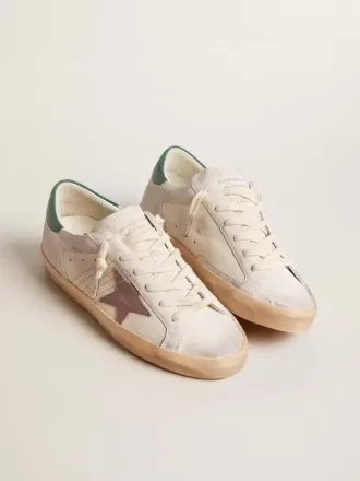 Super-Star LTD aus Wildleder mit rosa Lederstern und grüner Fersenlasche