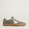 Super-Star LTD für Damen aus grünem Canvas mit weißem Lederstern Super-Star LTD für Damen aus grünem Canvas mit weißem Lederstern