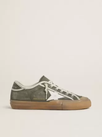 Super-Star LTD für Damen aus grünem Canvas mit weißem Lederstern