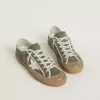Super-Star LTD für Damen aus grünem Canvas mit weißem Lederstern Super-Star LTD für Damen aus grünem Canvas mit weißem Lederstern