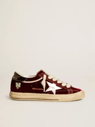 Super-Star LTD für Damen aus Samt mit metallischem Lederstern und Fersenlasche