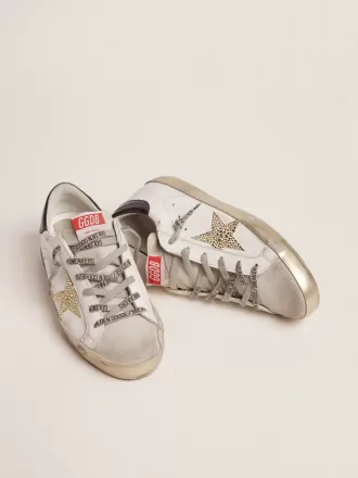 Super-Star LTD für Damen mit blauer Fersenlasche und Swarovski-Kristallstern Super-Star LTD für Damen mit blauer Fersenlasche und Swarovski-Kristallstern
