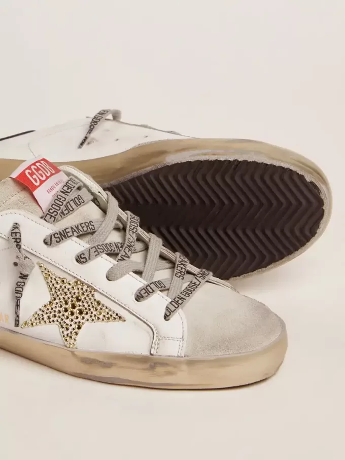 Super-Star LTD für Damen mit blauer Fersenlasche und Swarovski-Kristallstern Super-Star LTD für Damen mit blauer Fersenlasche und Swarovski-Kristallstern