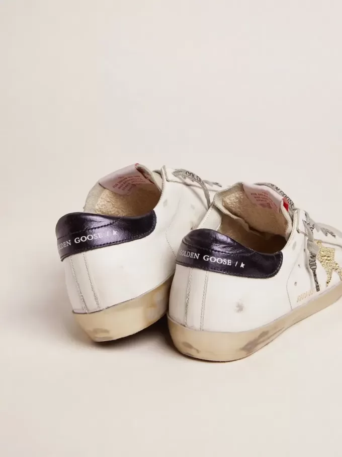 Super-Star LTD für Damen mit blauer Fersenlasche und Swarovski-Kristallstern Super-Star LTD für Damen mit blauer Fersenlasche und Swarovski-Kristallstern