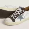 Super-Star LTD für Damen mit hellblauem Wildlederstern und hellblauem Canvas-Fersenlasche