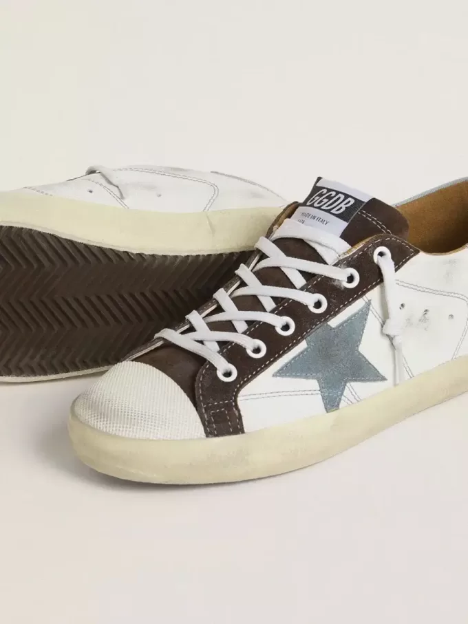 Super-Star LTD für Damen mit hellblauem Wildlederstern und hellblauem Canvas-Fersenlasche