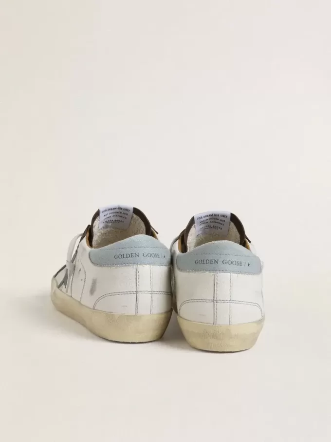 Super-Star LTD für Damen mit hellblauem Wildlederstern und hellblauem Canvas-Fersenlasche