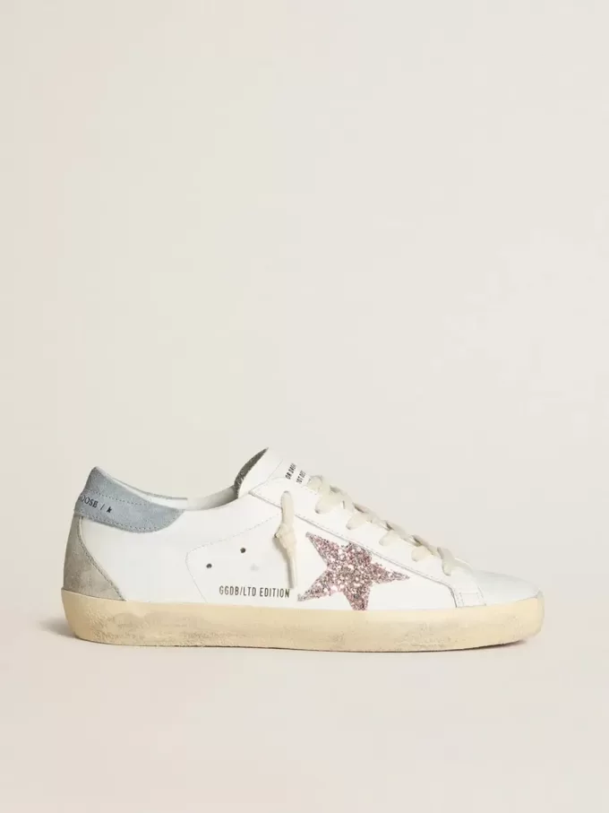 Super-Star LTD für Damen mit mehrfarbigem Glitzerstern und Fersenlasche aus Wildleder