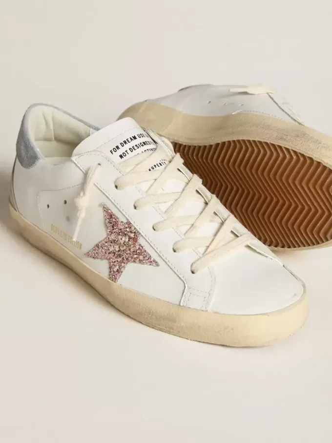 Super-Star LTD für Damen mit mehrfarbigem Glitzerstern und Fersenlasche aus Wildleder