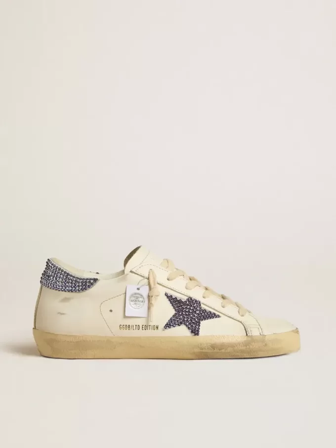 Super-Star LTD für Damen mit Wildlederstern und Fersenlasche mit Swarovski-Kristallen