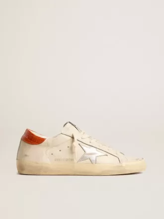 Super-Star LTD mit silbernem Lederstern und Fersenlasche aus Leder mit Krokodilprägung