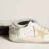 Super-Star LTD mit Stern aus Wildleder und Fersenlasche aus Leder mit Kristallen Super-Star LTD mit Stern aus Wildleder und Fersenlasche aus Leder mit Kristallen