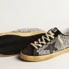 Super-Star LTD mit Swarovski-Kristallen und schwarzem Lederstern Super-Star LTD mit Swarovski-Kristallen und schwarzem Lederstern