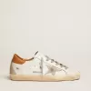 Super-Star-Sneaker für Damen mit Stern aus Wildleder und brauner Fersenlasche Super-Star-Sneaker für Damen mit Stern aus Wildleder und brauner Fersenlasche