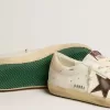 Super-Star-Sneaker für Herren mit braunem Wildlederstern und rosa Fersenlasche