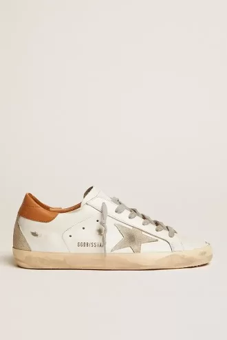 Super-Star-Sneaker für Herren mit Stern aus Wildleder und brauner Fersenlasche