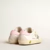 Super-Star Young mit silbernem Lederstern und rosa Fersenlasche Super-Star Young mit silbernem Lederstern und rosa Fersenlasche