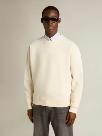 Sweatshirt in Altweiß mit umgekehrtem Logo auf der Rückseite – Jersey Capsule