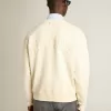 Sweatshirt in Altweiß mit umgekehrtem Logo auf der Rückseite – Jersey Capsule