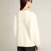 Sweatshirt in Altweiß mit umgekehrtem Logo auf der Rückseite – Jersey Capsule