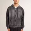 Sweatshirt in Anthrazit mit Sprüheffekt und Nieten Sweatshirt in Anthrazit mit Sprüheffekt und Nieten