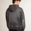 Sweatshirt in Anthrazit mit Sprüheffekt und Nieten Sweatshirt in Anthrazit mit Sprüheffekt und Nieten
