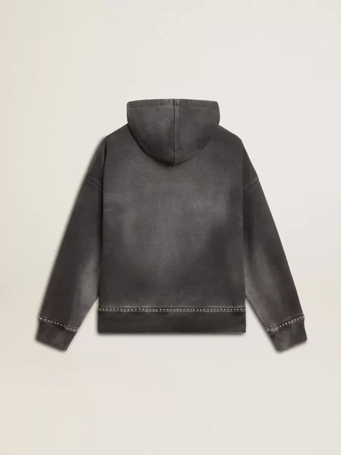Sweatshirt in Anthrazit mit Sprüheffekt und Nieten Sweatshirt in Anthrazit mit Sprüheffekt und Nieten