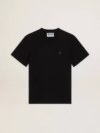 T-Shirt aus der Black Star Collection mit ton-in-ton Stern auf der Vorderseite