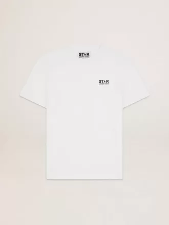 T-Shirt aus der White Star Collection mit kontrastierendem schwarzem Logo und Stern