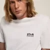 T-Shirt aus der White Star Collection mit kontrastierendem schwarzem Logo und Stern