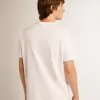 T-Shirt aus der White Star Collection mit schwarzem Stern auf der Vorderseite