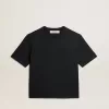 T-Shirt in gewaschenem Schwarz mit umgekehrtem Logo auf der Rückseite – Jersey Capsule