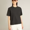 T-Shirt in gewaschenem Schwarz mit umgekehrtem Logo auf der Rückseite – Jersey Capsule