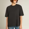 T-Shirt in gewaschenem Schwarz mit umgekehrtem Logo auf der Rückseite – Jersey Capsule