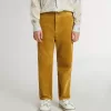 Tabakfarbene Chino-Hose für Jungen mit Stickerei