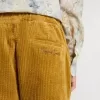Tabakfarbene Chino-Hose für Jungen mit Stickerei