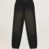 Unisex-Jogginghose in gewaschenem Schwarz