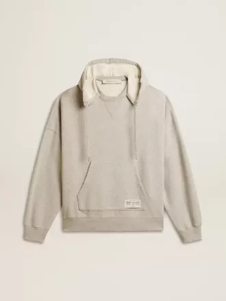Unisex-Kapuzenpullover aus Baumwolle mit Aufdruck auf der Rückseite