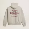 Unisex-Kapuzenpullover aus Baumwolle mit Aufdruck auf der Rückseite