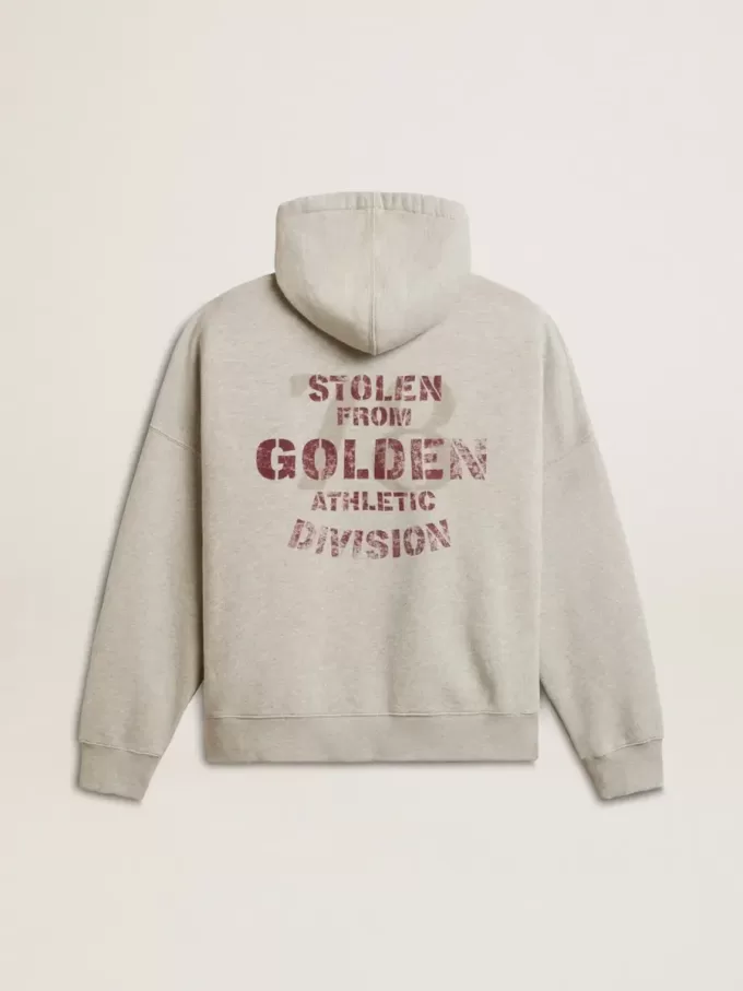 Unisex-Kapuzenpullover aus Baumwolle mit Aufdruck auf der Rückseite