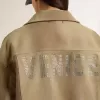 Unisex-Steppjacke in Khaki-Tönen