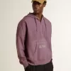 Unisex-Sweatshirt aus mauvefarbener Baumwolle mit Print auf der Vorderseite