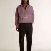 Unisex-Sweatshirt aus mauvefarbener Baumwolle mit Print auf der Vorderseite