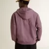 Unisex-Sweatshirt aus mauvefarbener Baumwolle mit Print auf der Vorderseite