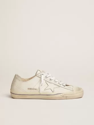 V-Star für Damen aus Leder mit Vintage-Effekt